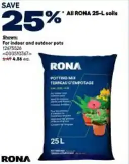RONA Rona potting mix terreau d'empotage offer