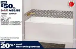 RONA Bosca bathtub offer
