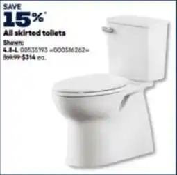 RONA All skirted toilets offer