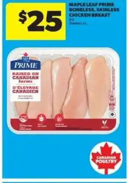 Real Canadian Superstore Maple leaf prime boneless, skinless chicken breast offer