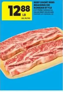 Real Canadian Superstore Beef short ribs braising or korean style offer