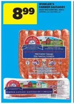 Real Canadian Superstore Winkler's farmer sausages offer