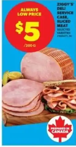 Real Canadian Superstore Ziggy's deli service case, sliced meat offer