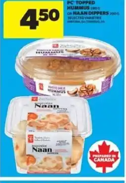Real Canadian Superstore Pc topped hummus offer