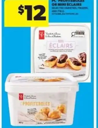 Real Canadian Superstore Pc profiteroles or mini eclairs offer