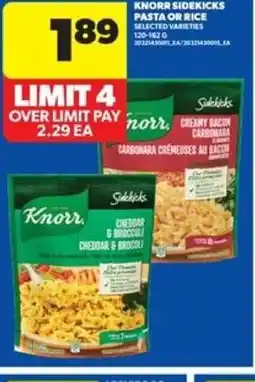 Real Canadian Superstore Knorr sidekicks pasta or rice offer
