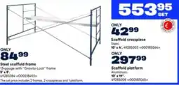 RONA Steel scaffold frame, crosspiece, and platform offer