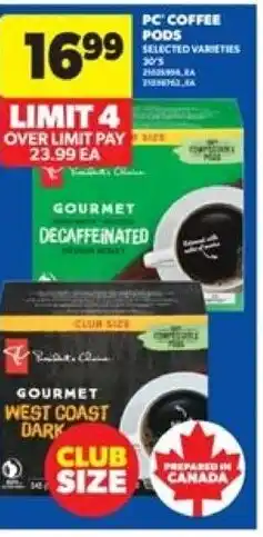 Real Canadian Superstore Pc coffee pods offer
