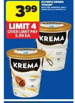 Real Canadian Superstore Olympic krema yogurt offer