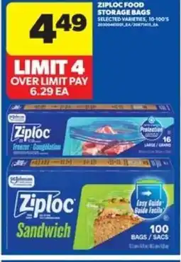 Real Canadian Superstore Ziploc food storage bags offer