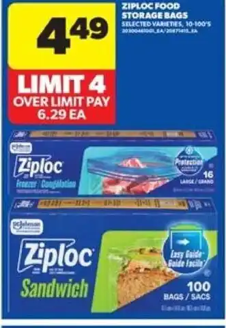 Real Canadian Superstore Ziploc food storage bags offer
