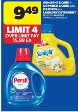 Real Canadian Superstore Sunlight liquid or persil liquid or discs offer