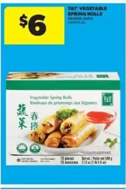 Real Canadian Superstore T&t vegetable spring rolls frozen offer