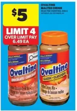 Real Canadian Superstore Ovaltine malted drink offer