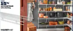 RONA All CLOSETMAID wire shelving offer
