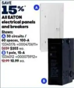 RONA All EATON electrical panels and breakers offer