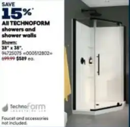 RONA All TECHNOFORM showers and shower walls offer