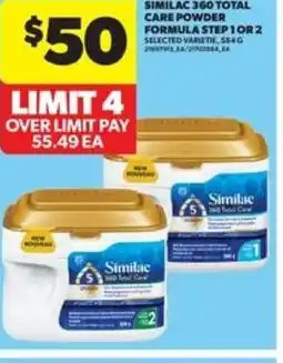 Real Canadian Superstore Similac 360 total care powder formula step1or 2 offer