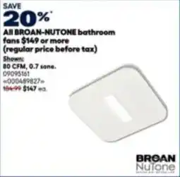 RONA All BROAN-NUTONE bathroom fans offer