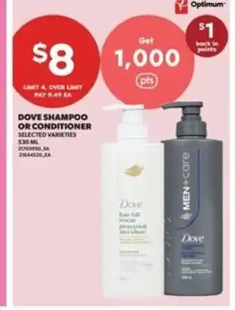 Real Canadian Superstore Dove shampoo or conditioner offer