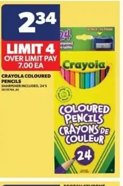 Real Canadian Superstore Crayola coloured pencils offer