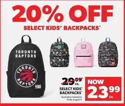Real Canadian Superstore Select kids' backpacks offer