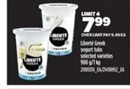 Real Canadian Superstore Liberté Greek yogurt tubs offer