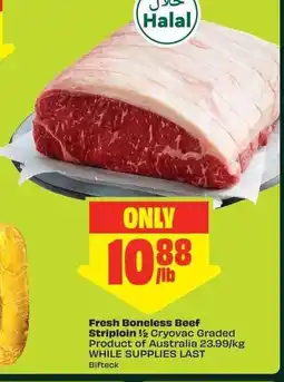 Chalo FreshCo Fresh Boneless Beef Striploin offer