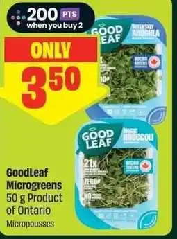 Chalo FreshCo GoodLeaf Microgreens offer
