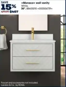 RONA Monaco wall vanity offer