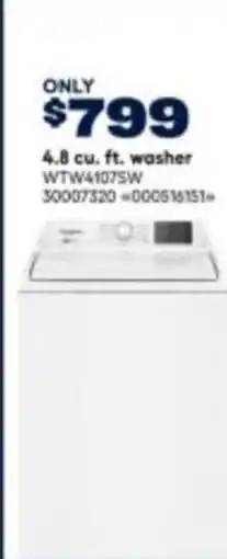 RONA Whirlpool washer WTW41075W offer