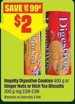 Chalo FreshCo Royalty Digestive Cookies or Ginger Nuts or Rich Tea Biscuits offer