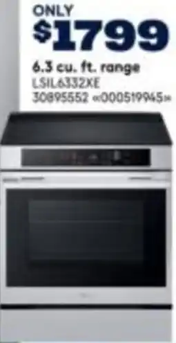 RONA LG 6.3 cu. ft. range offer