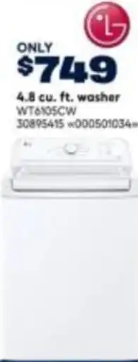 RONA LG 4.8 cu. ft. washer offer