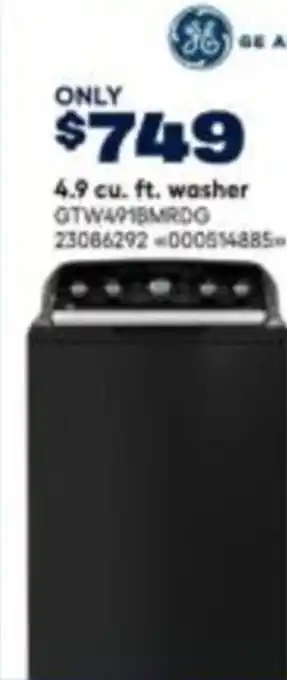 RONA 4.9 cu. ft. washer offer
