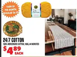 Len's Mill Stores LION BRAND YARNS 24/7 COTTON offer