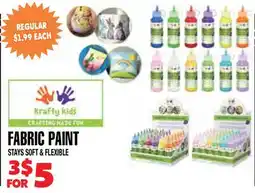 Len's Mill Stores KRAFTY KIDS FABRIC PAINT offer