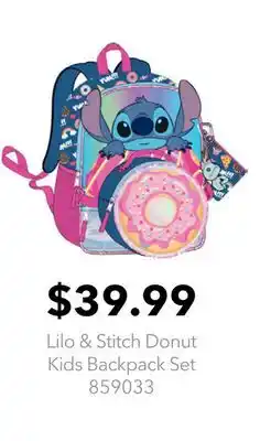 GameStop Lilo & Stitch Donut Kids Backpack Set offer