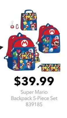 GameStop Super Mario Backpack 5-Piece Set offer