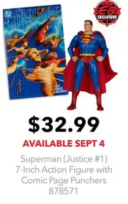 GameStop Superman (Justice #1) 7-Inch Action Figure with Comic Page Punchers offer