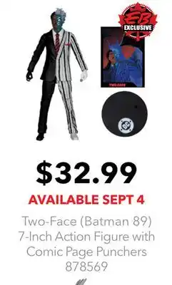 GameStop Two-Face (Batman 89) 7-Inch Action Figure with Comic Page Punchers offer
