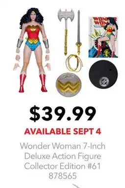 GameStop Wonder Woman 7-Inch Deluxe Action Figure Collector Edition #61 offer