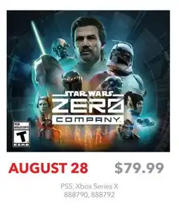 GameStop STAR WARS ZERO COMPANY PS5, Xbox Series X offer