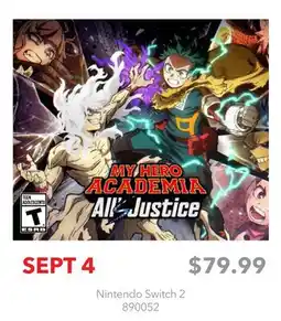 GameStop Nintendo Switch My Hero Academia All Justice offer