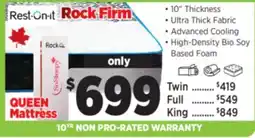 Surplus Furniture Rock Queen Mattress offer