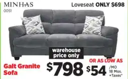 Surplus Furniture Galt Granite Sofa offer