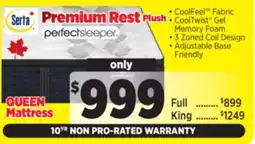 Surplus Furniture Serta Perfect Sleeper Premium Rest Plush Queen Mattress offer