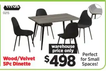 Surplus Furniture Black Modern 5Pc Dinette offer