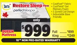Surplus Furniture Serta Perfect Sleeper Restore Sleep Firm Queen Mattress offer