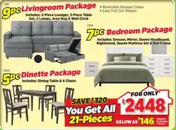 Surplus Furniture 21-Piece House Full Package #2 offer